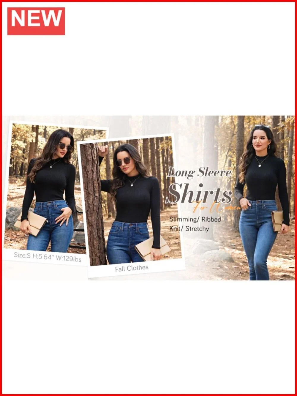 Ribbed Knit Mock Neck Long Sleeve Slim Fit Top